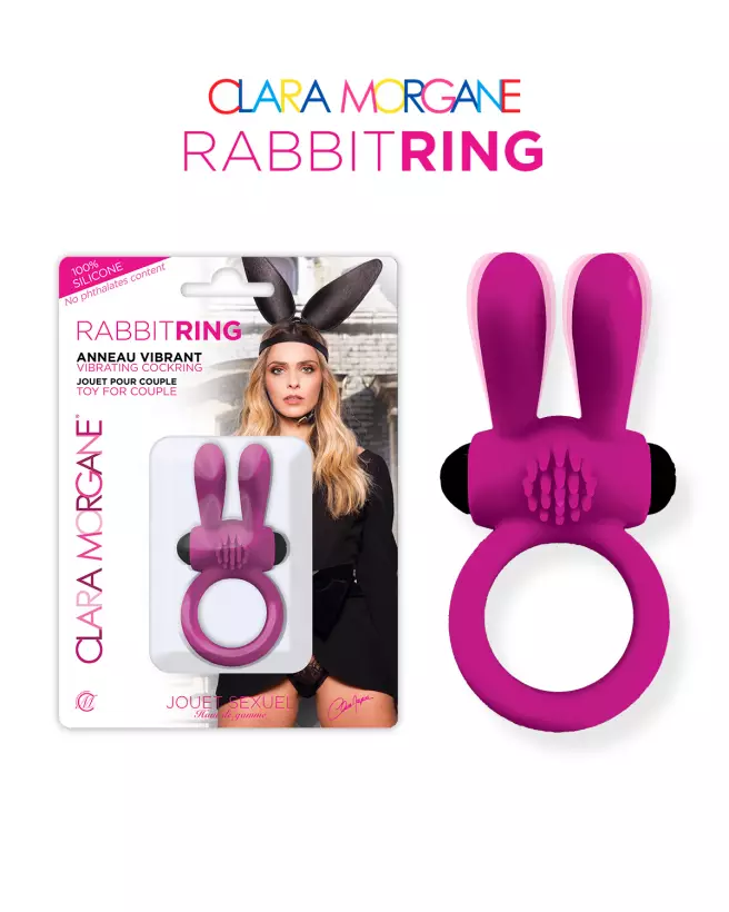 Anneau Vibrant Rose Rabbit Ring Clara Morgane - image 1