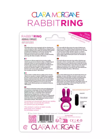 Anneau Vibrant Rose Rabbit Ring Clara Morgane - image 6