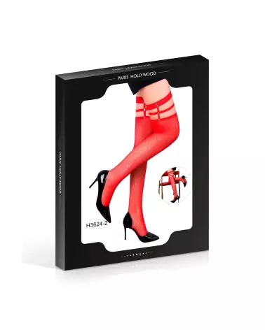 Image de bas résille rouge Paris Hollywood élégants et séduisants-5