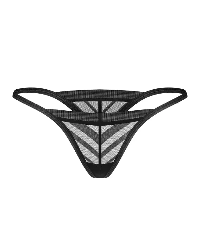 String Lune Bellis Obsessive noir, lingerie élégante et confortable en V-1