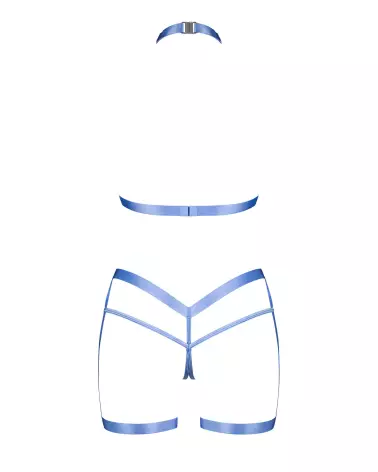 Ensemble Harnais Shaderi Obsessive bleu avec détails argentés et ajustement personnalisable-2