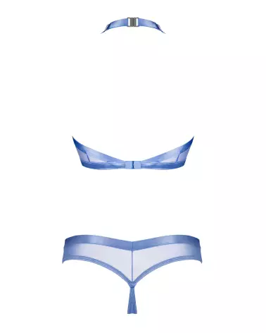 Photo de l'ensemble Shaderi Top et String Obsessive en bleu, lingerie de luxe ajustable et confortable-2