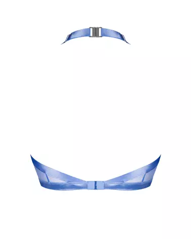 Obsessive Shaderi Top en bleu avec détails transparents et ajustement sophistiqué-2