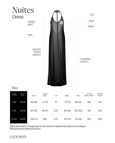 Robe longue noire sexy Obsessive avec décolleté plongeant et design élégant-9