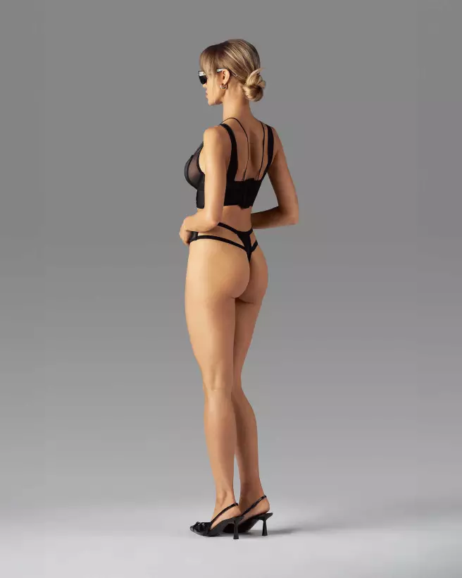Image du Soutien-Gorge Nuites Top Noir Obsessive, confort et élégance en lingerie de luxe-4