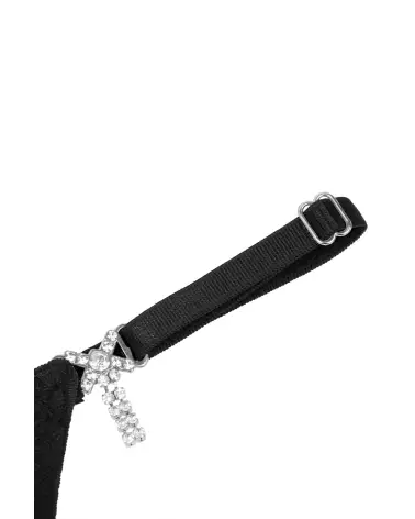 String réglable noir Paris Hollywood élégant et confortable-5