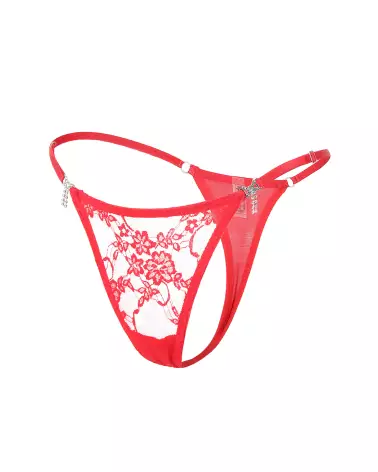 Image du String Réglable Rouge STG de Paris Hollywood, Lingerie Taille Unique-4