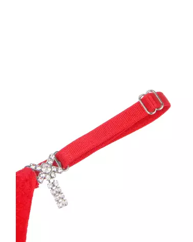 Image du String Réglable Rouge STG de Paris Hollywood, Lingerie Taille Unique-5