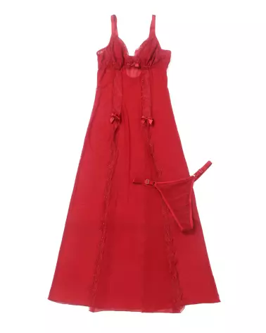 Nuisette rouge séduisante Paris Hollywood taille S/M-5