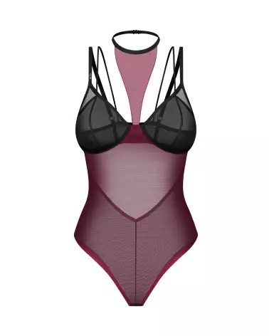 Body Parisel Obsessive en dentelle noire, design élégant avec choker, ajustement confortable et luxueux-5