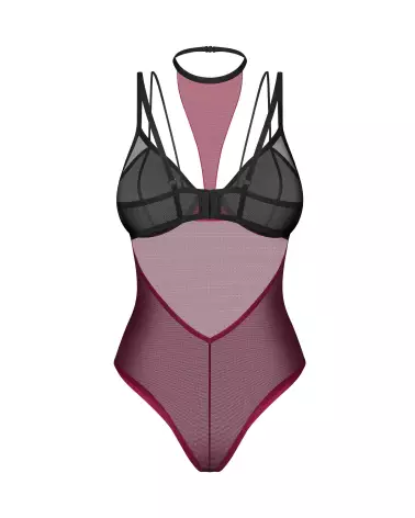 Body Parisel Obsessive en dentelle noire, design élégant avec choker, ajustement confortable et luxueux-6