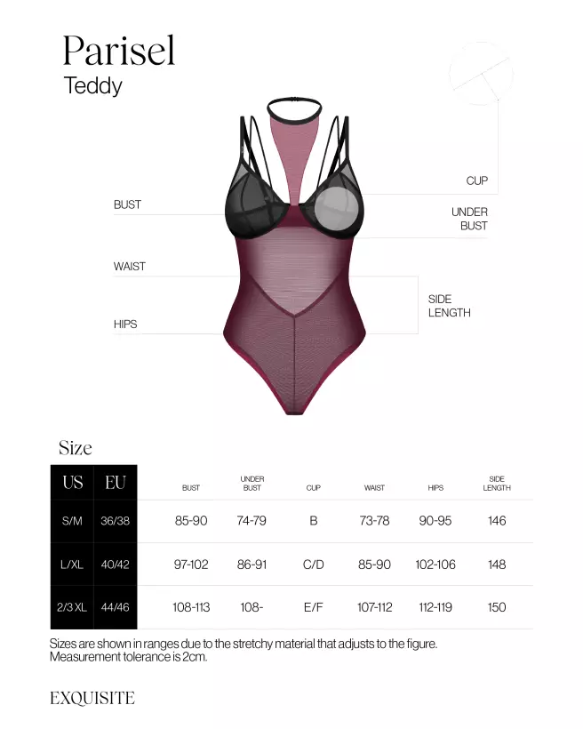 Body Parisel Obsessive en dentelle noire, design élégant avec choker, ajustement confortable et luxueux-7
