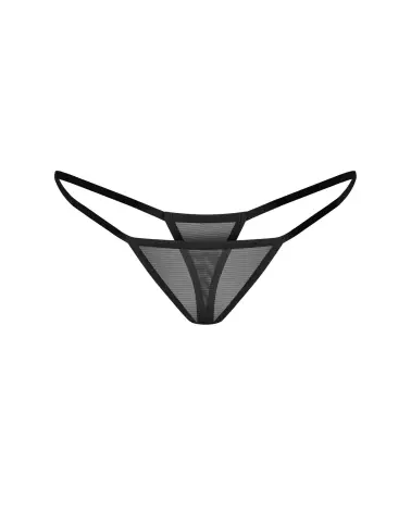 String Parisel Obsessive en maille noire, confortable et élégant pour femme-1