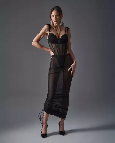 Image du Body Sibilie Noir par Obsessive, lingerie élégante et confortable-2