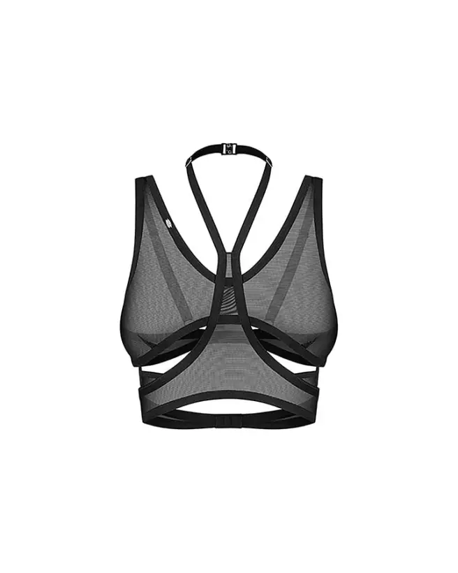Guêpière corset noir Mercuris Obsessive avec design géométrique et détails raffinés-1