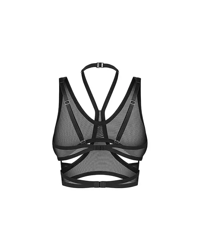 Guêpière corset noir Mercuris Obsessive avec design géométrique et détails raffinés-2