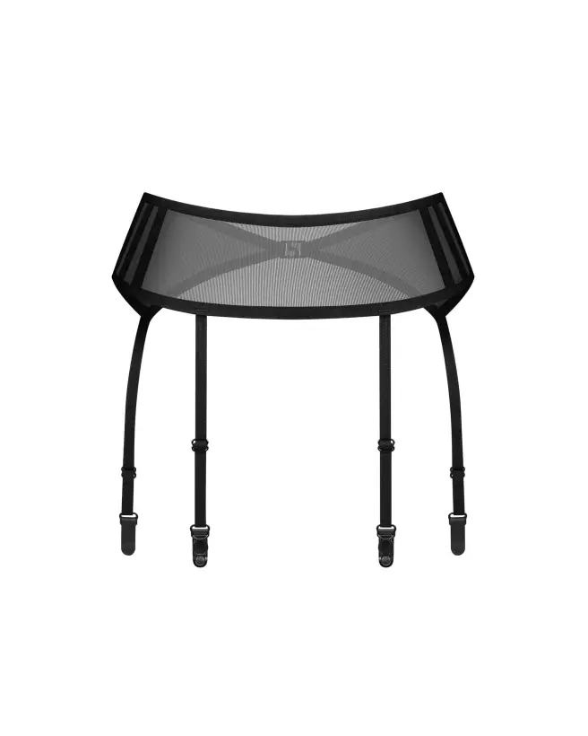 Image du Porte-Jarretelles Aurorium Noir par Obsessive, style élégant et ajustement parfait-1