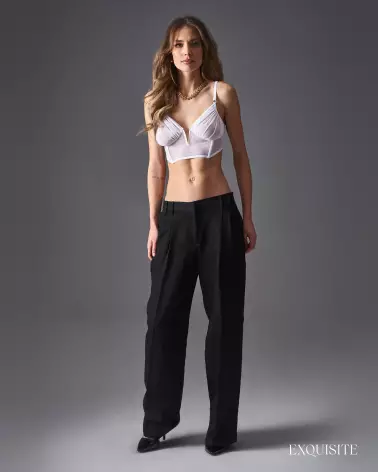 Aurorium Top Blanc Obsessive - Guêpière élégante avec bretelles ajustables et mesh respirant-4