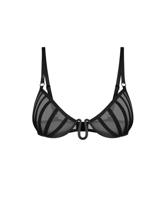 Image du Demi-Soutien-Gorge Noir Aurorium par Obsessive, design sophistiqué et élégant-1