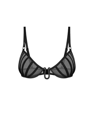 Image du Demi-Soutien-Gorge Noir Aurorium par Obsessive, design sophistiqué et élégant-1