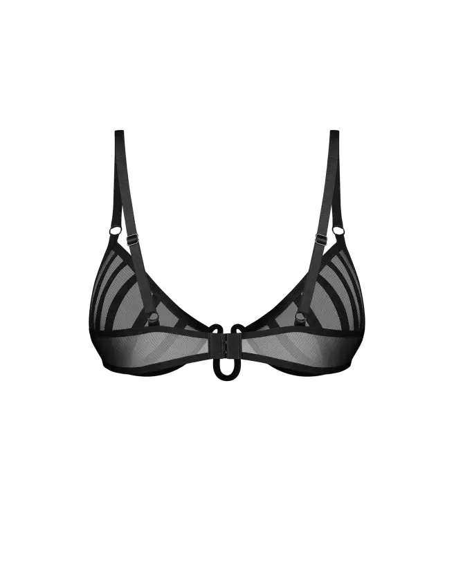 Image du Demi-Soutien-Gorge Noir Aurorium par Obsessive, design sophistiqué et élégant-2