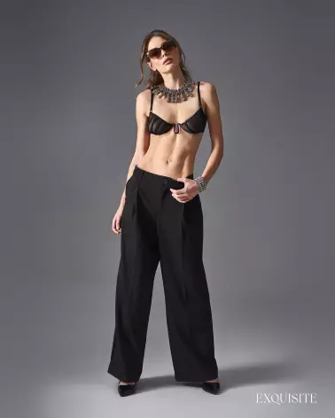 Image du Demi-Soutien-Gorge Noir Aurorium par Obsessive, design sophistiqué et élégant-5