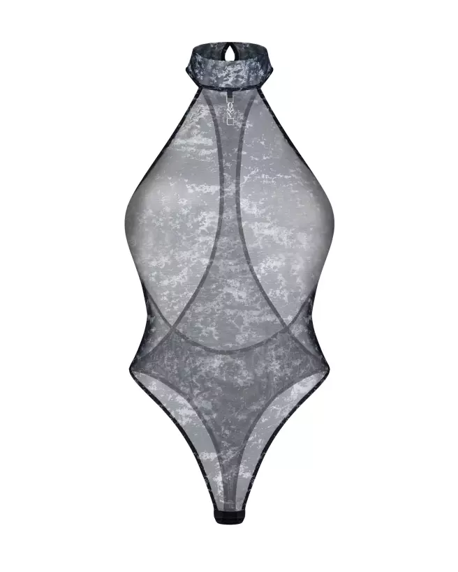 Corrosis Body Obsessive en maille transparente avec pendentif élégant-1