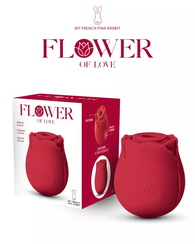 Image du stimulateur clitoridien Flower of Love par My French Pink Rabbit, pour plaisir féminin intensifié-2