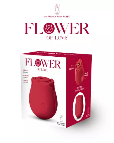 Image du stimulateur clitoridien Flower of Love par My French Pink Rabbit, pour plaisir féminin intensifié-3