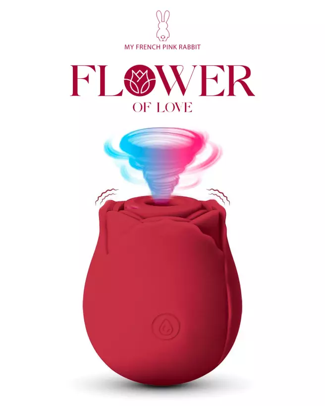 Image du stimulateur clitoridien Flower of Love par My French Pink Rabbit, pour plaisir féminin intensifié-7