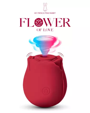 Image du stimulateur clitoridien Flower of Love par My French Pink Rabbit, pour plaisir féminin intensifié-7