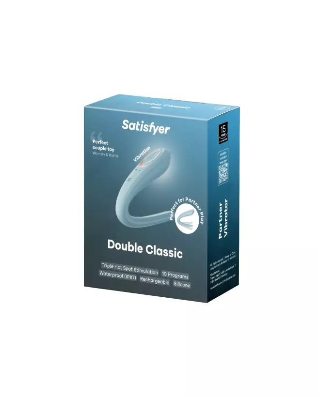 Satisfyer Double Classic bleu sextoy pour couple-2