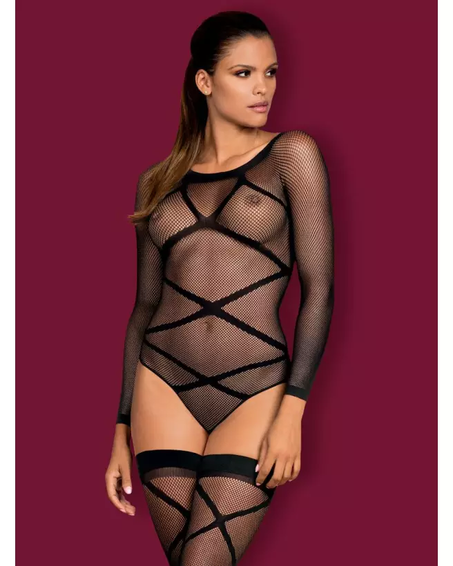 Image Bodystocking G320 Noir Obsessive - Lingerie Sexy et Élégante-3
