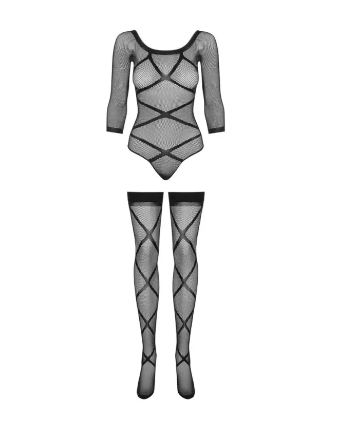 Image Bodystocking G320 Noir Obsessive - Lingerie Sexy et Élégante-5