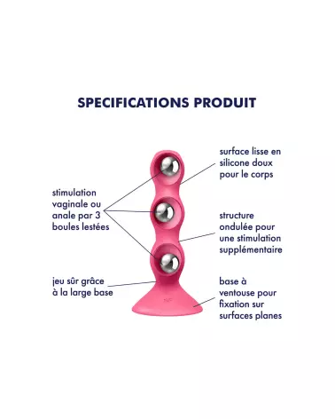 Image du Satisfyer Triple Ball Rose, sextoy réaliste haute qualité-4