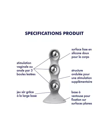 Image du Satisfyer Triple Ball Gris, sextoy réaliste pour plaisir intensifié-5
