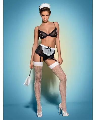 Costume Maidme Obsessive noir et blanc sexy-6