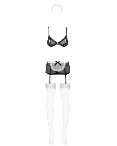 Costume Maidme Obsessive noir et blanc sexy-9