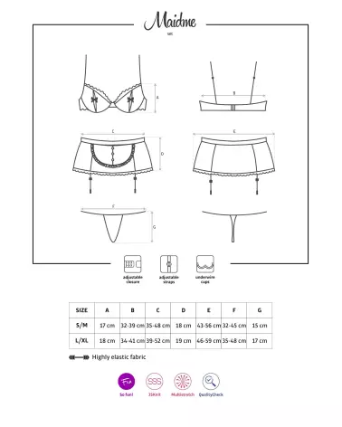 Costume Maidme Obsessive noir et blanc sexy-11
