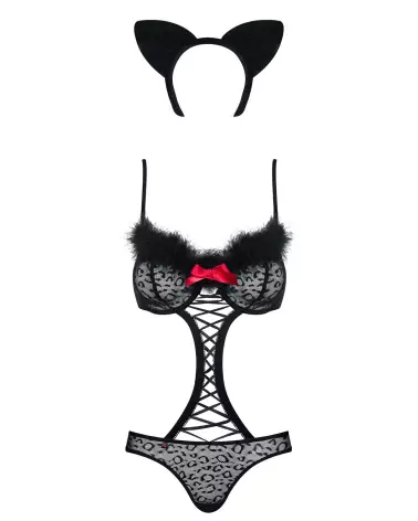 Costume sexy Gepardina modulable noir par Obsessive-8