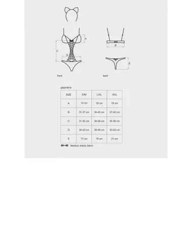 Costume sexy Gepardina modulable noir par Obsessive-10