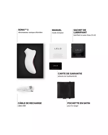 Image du LELO SONA 3 Cream, stimulateur clitoridien sonique, élégant et rechargeable-11