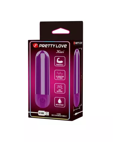 Image du vibromasseur Pretty Love Kiwi Violet, design élégant et compact-2