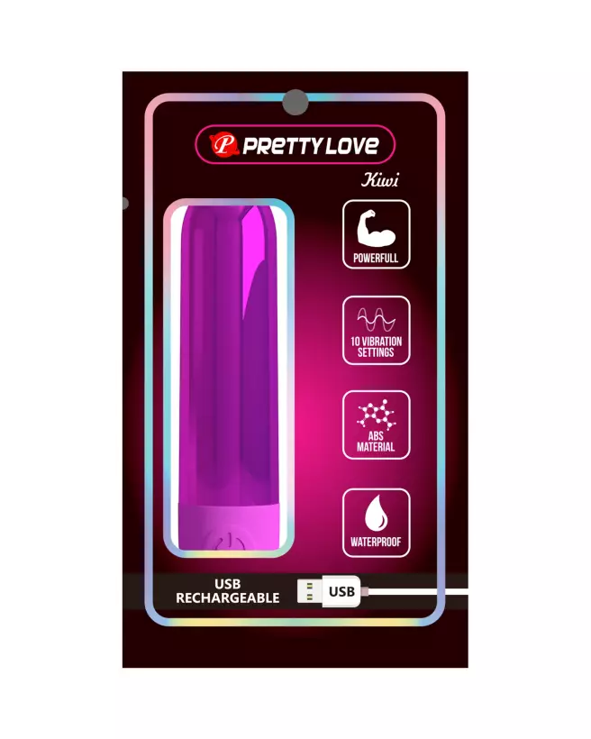 Image du vibromasseur Pretty Love Kiwi Violet, design élégant et compact-5