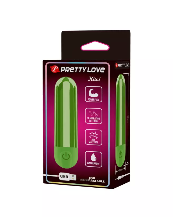 Pretty Love Kiwi Vert Vibromasseur Luxe en Silicone-2