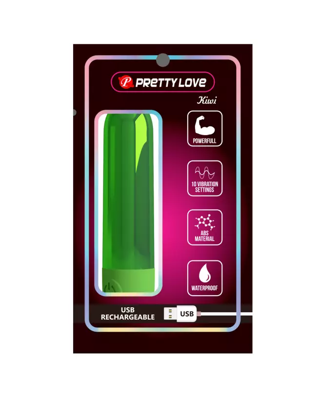 Pretty Love Kiwi Vert Vibromasseur Luxe en Silicone-9