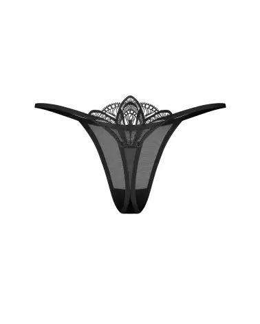 String noir Ezmee d'Obsessive avec dentelle décorative et design minimaliste-7