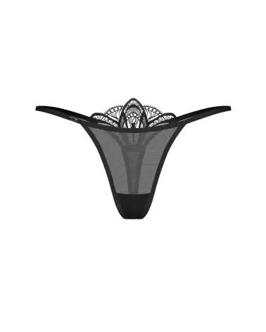 String noir Ezmee d'Obsessive avec dentelle décorative et design minimaliste-8