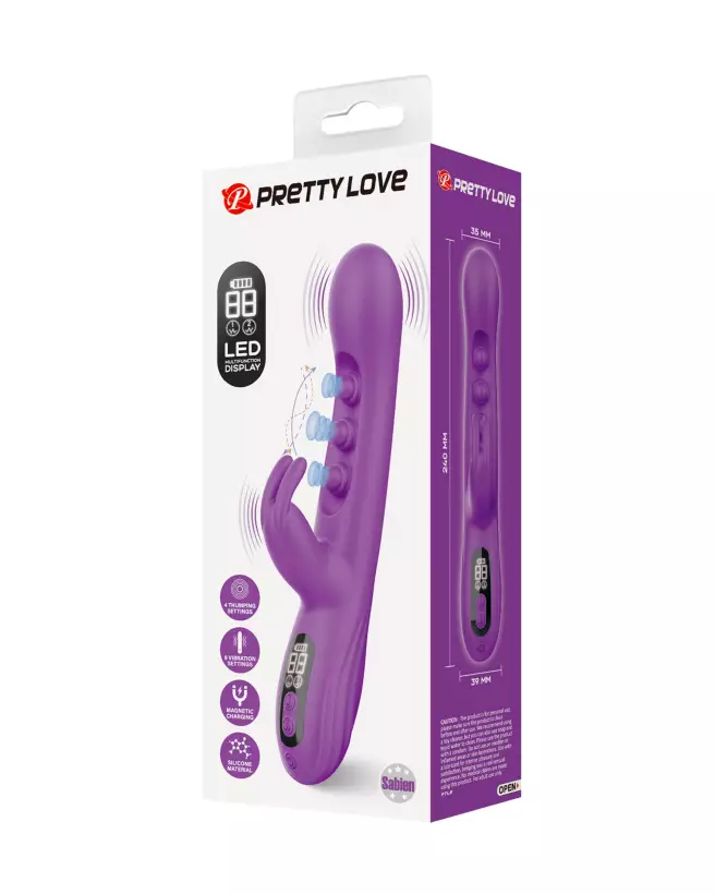 Image du vibromasseur Pretty Love Sabien, stimulation double, waterproof et ergonomique-3