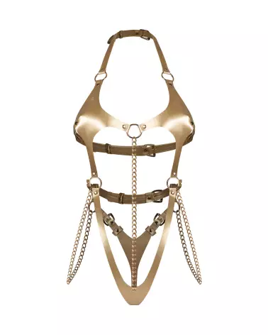 Body Anyya Gold Obsessive avec chaînes dorées et design ouvert-8